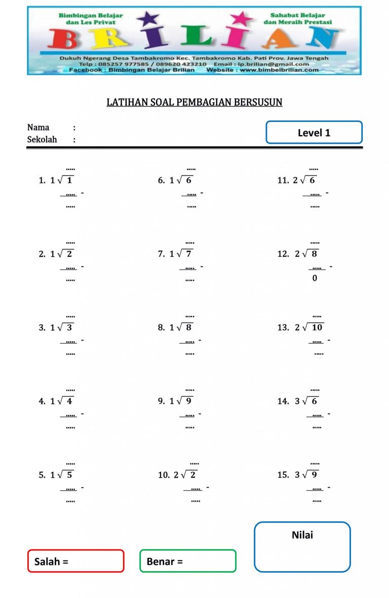 10 Contoh Soal Matematika Pembagian Kelas 3 yang Sering Keluar Saat Ujian Sekolah 2026