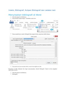 Cara Menyisipkan Bibliografi di Word PDF
