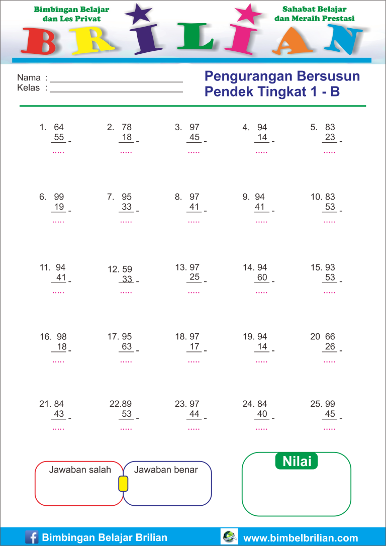 7 Rahasia Mudah Menguasai Contoh Soal Matematika Pengurangan Bersusun Untuk SD Kelas 3