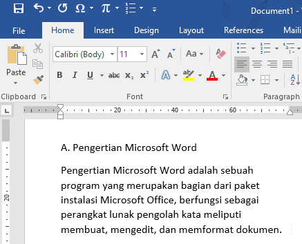 2 Cara Memilih Jenis Font pada Microsoft Word