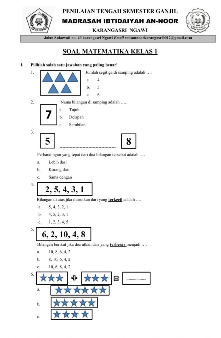 5 Contoh Soal Matematika SD Kelas 3 Semester 1 Paling Sering Keluar, Wajib Dicoba! 5 Contoh Soal Matematika SD Kelas 3 Semester 1 Paling Sering Keluar, Wajib Dicoba!