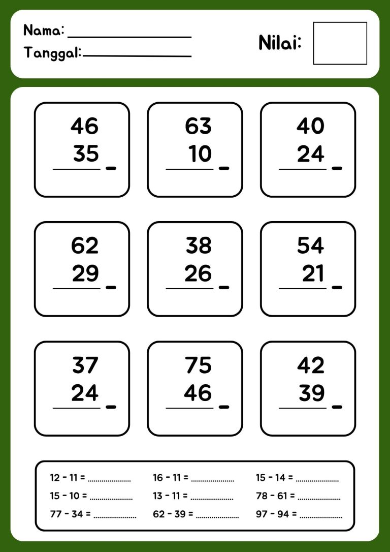 Ternyata 3 Contoh Soal Matematika Pengurangan Bersusun untuk SD Kelas 3 Ini Paling Efektif Ternyata 3 Contoh Soal Matematika Pengurangan Bersusun untuk SD Kelas 3 Ini Paling Efektif