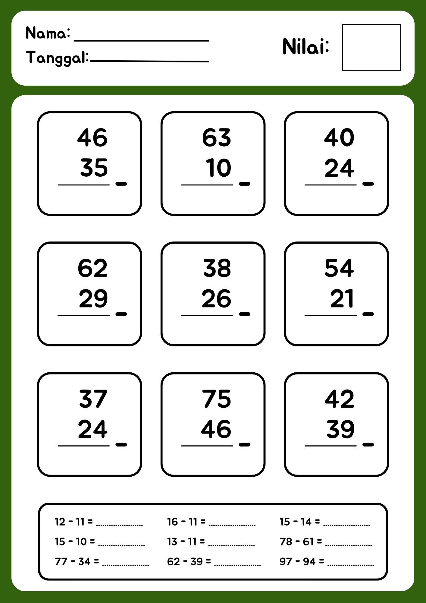 Ternyata 3 Contoh Soal Matematika Pengurangan Bersusun untuk SD Kelas 3 Ini Paling Efektif