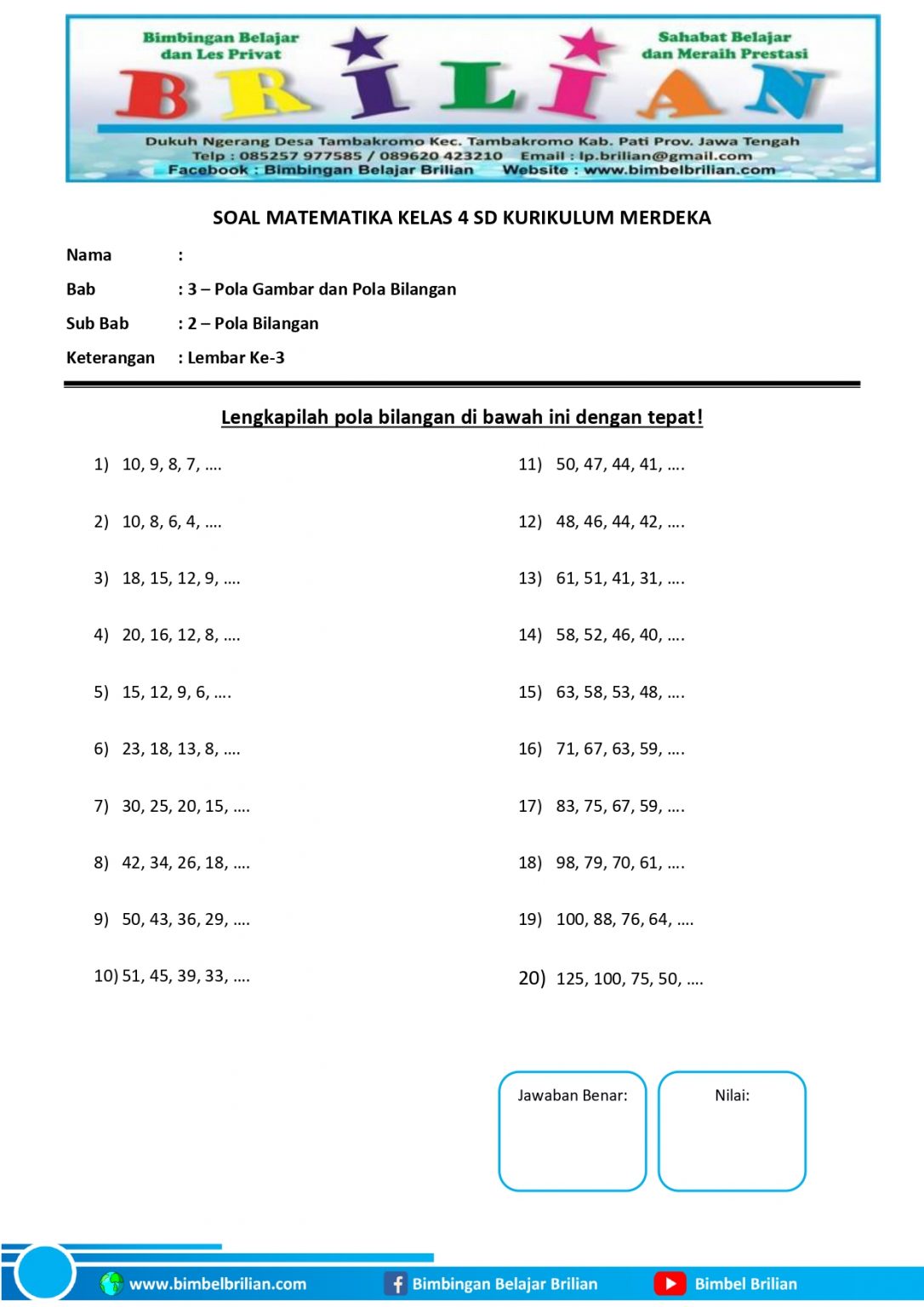 5 Contoh Soal Matematika Kelas 4 Semester 2 yang Wajib Dikuasai Sebelum Ulangan