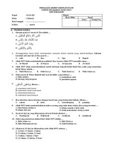 5 Contoh Soal UKK PAI Kelas 1 SD Semester 2 yang Wajib Dikuasai Sebelum Ujian