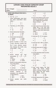 5 Fakta Mengejutkan Soal Latihan Matematika Kelas 5 Semester 2 yang Jarang Diketahui Siswa