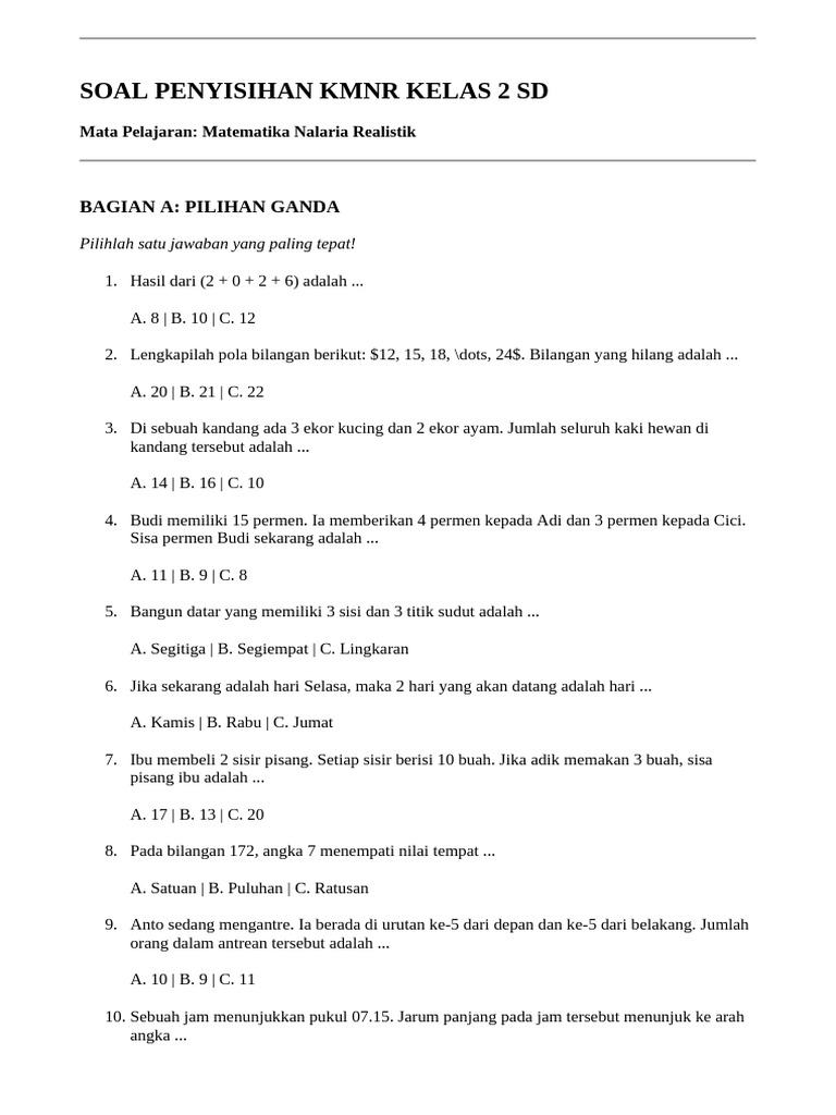 7 Cara Membuat Soal KMNR Kelas 2 yang Benar, Wajib Dicoba!