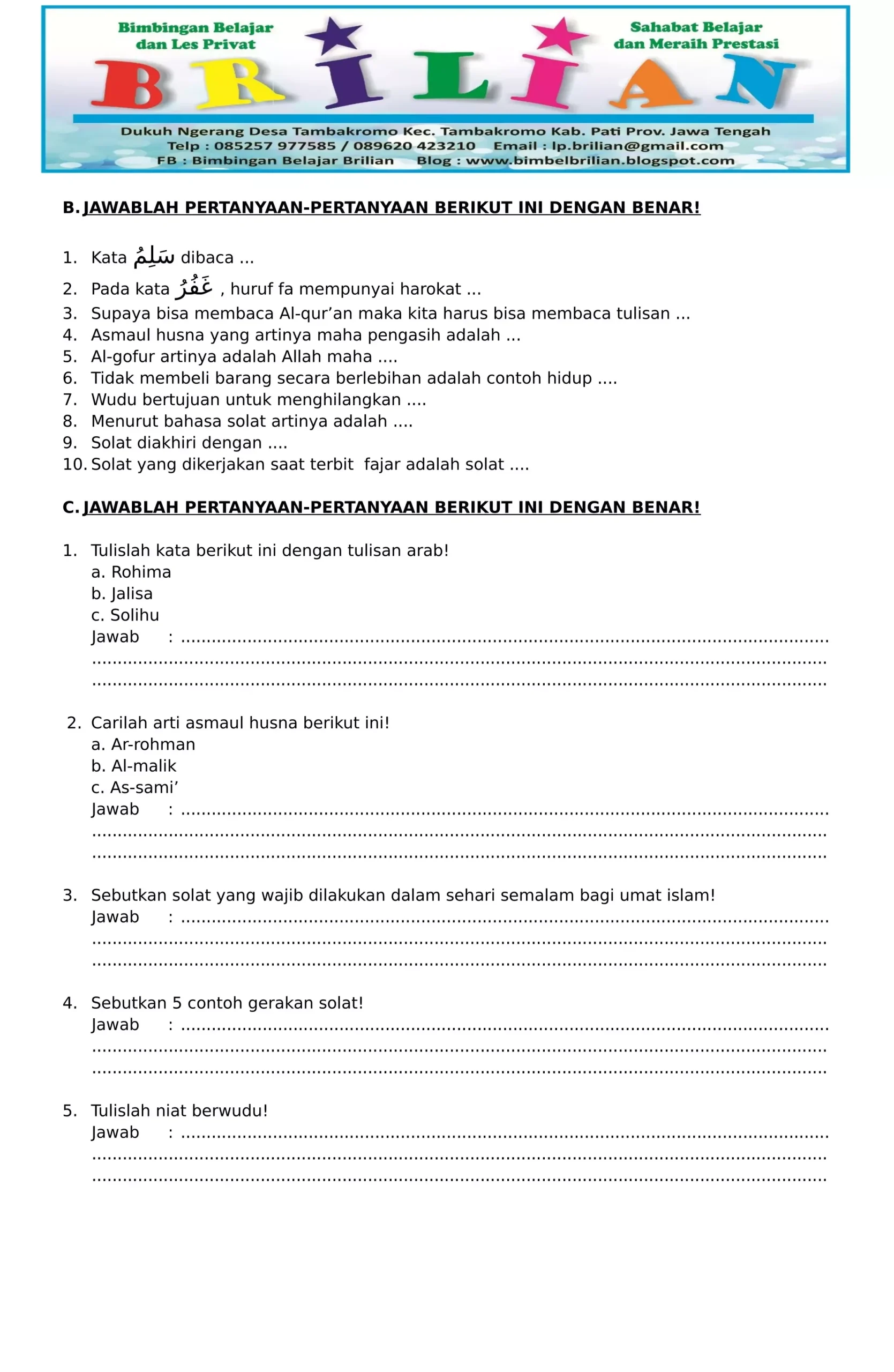 Client Challenge Matematika kelas dua Kertas kerja Soal uas Client Challenge Matematika kelas dua Kertas kerja Soal uas