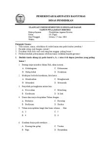 Soal Agama Kelas 7 Semester 1 Dalchaebi
