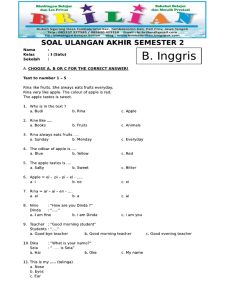 Akhirnya Tahu Kisi Kisi Soal Bahasa Inggris Kelas 3 SD Semester 1 yang Sering Muncul di Ujian
