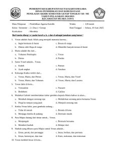 Akhirnya Terungkap! 7 Contoh Soal Agama Katolik Kelas 2 SD Semester 2 yang Wajib Dikuasai Siswa Sebelum Ulangan