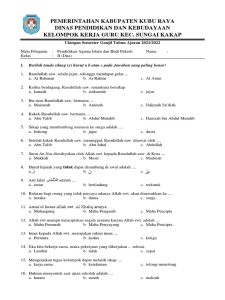 Baru 7 Contoh Soal Agama Kelas 10 Semester 2 Essay Beserta Kunci Jawaban Lengkap Kurikulum Merdeka 2026