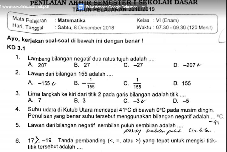 Terbukti 5 Cara Cepat Kuasai Kumpulan Soal UAS 1 Matematika Kelas 4 Kurikulum 2013