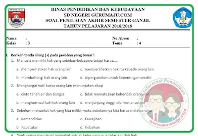 Terungkap! Kumpulan soal UAS kelas 3 tema 4 lengkap dengan kunci jawaban Pancasila kelas 4