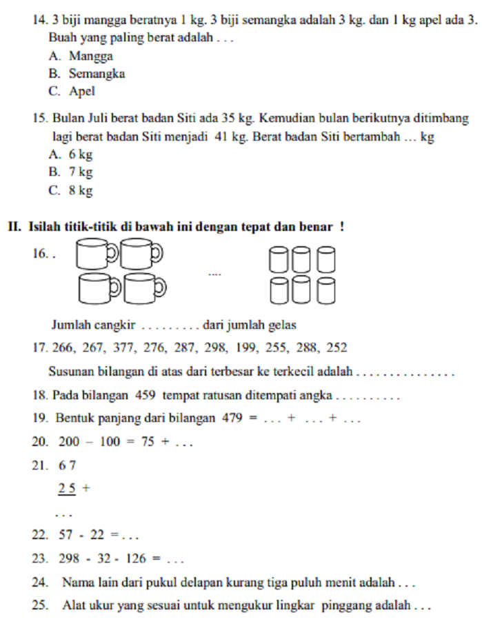 Wajib Tahu Bocoran Soal Bahasa Indonesia Kelas 3 SD Semester 2 Kesehatan Terbaru