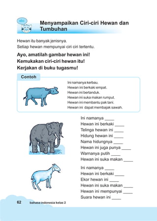 Latihan Seru Soal Bahasa Indonesia Kelas 2 Tentang Menulis Ciri-Ciri Hewan Ternyata Mudah