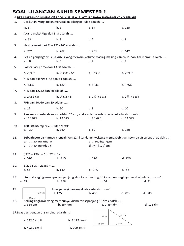 Rahasia Skor Tinggi Ternyata Ada di Contoh Soal Matematika Semester 1 Kelas 6 SD Ini