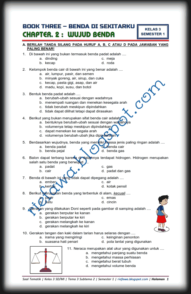 Ternyata Ini Bocoran Soal Tema 3 Kelas 3 Revisi 2018 Benda di Sekitarku yang Wajib Tahu