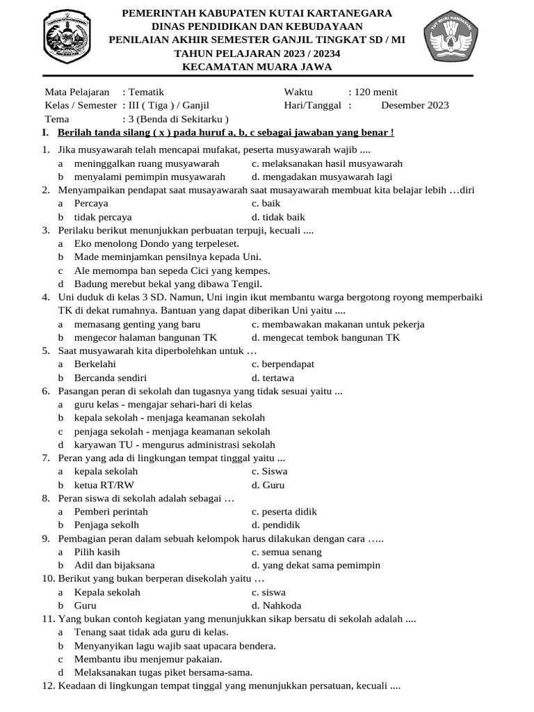 Ternyata Ini Bocoran Soal Tema 3 Kelas 3 SD Revisi 2018 yang Wajib Kamu Tahu